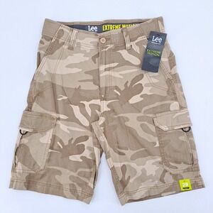 Lee Extreme Motion Cargo Shorts Mens 29 Mt Lion Camo Performance Series Stretch